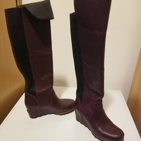 Sorel leather wedge boot - Picture 4 of 5